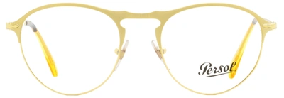 Shop Persol Men's Aviator Eyeglasses Po7092v 1069 Painted Gold/gold 50mm In Yellow