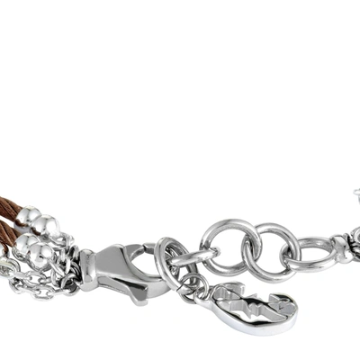 Shop Charriol Pearl Stainless Steel And Bronze Pvd Brown Pearls Bracelet In Silver