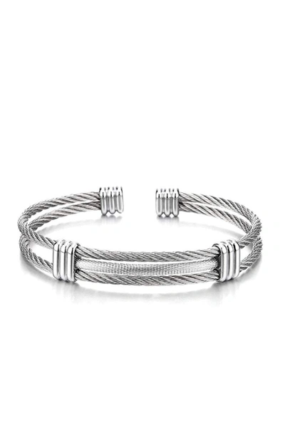 Shop Stephen Oliver Silver Cable Cuff Bangle