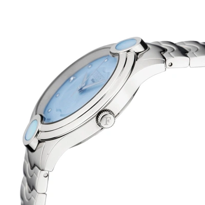 Ferre Milano Women's Blue Dial Stainless Steel Watch In Silver