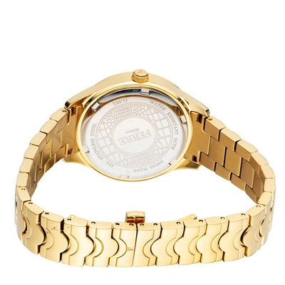 Ferre Milano Women's Silver Dial Stainless Steel Watch In Gold Tone / Silver