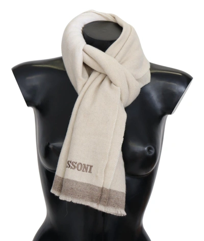 Shop Missoni Lined Wool Knit Neck Wrap Men's Shawl In Grey