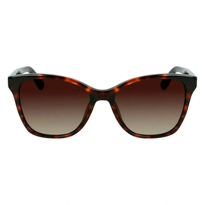 Shop Calvin Klein Ck 21529s 220 Womens Square Sunglasses In Brown