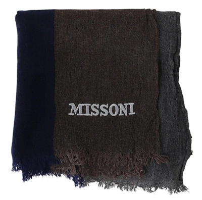 Missoni Sumptuous Wool Scarf With Fringes In Black