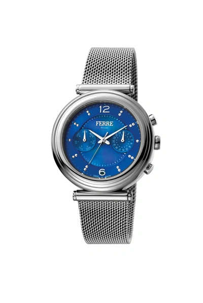 Ferre Milano Dark Blue Dial Ladies Watch Fm1l081m0051 In Blue / Dark