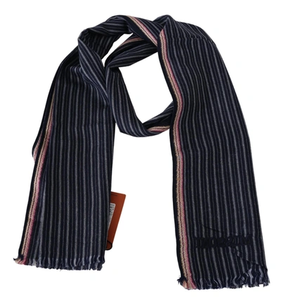 Shop Missoni Striped Wool Unisex Neck Wrap Men's Scarf In Grey