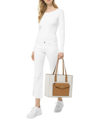 Michael Kors Joey Women's Pocket Tote Shoulder Ag In Beige