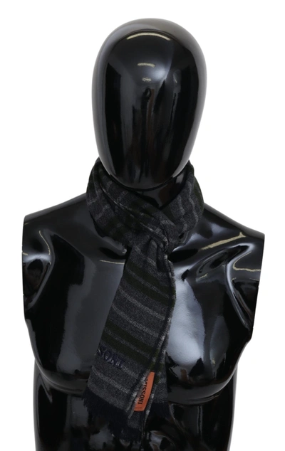 Shop Missoni Striped Wool Unisex Neck Wrap Men's Scarf In Black