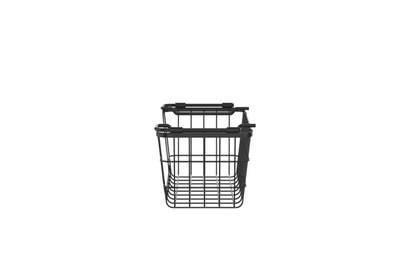 Shop Oceanstar Stackable Metal Wire Storage Basket Set For Pantry, Countertop, Kitchen Or Bathroom – Blac In Black