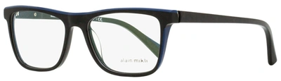 Shop Alain Mikli Men's Rectangular Eyeglasses A03083 001 Blue/black 54mm