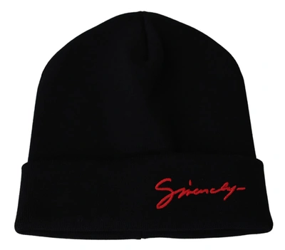 Shop Givenchy Wool Unisex Winter Warm Beanie Men's Hat In Black