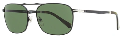Shop Persol Men's Rectangular Sunglasses Po2454s 1078/31 Matte Black 60mm