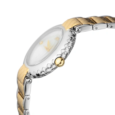 Shop Ferre Milano Women's White Mop Dial Stainless Steel Watch In Gold