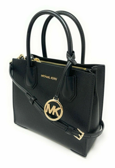Michael Kors Mercer Medium Messenger Bag In Black