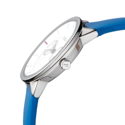 Furla Women's Metropolis Silver Dial Calfskin Leather Watch In White
