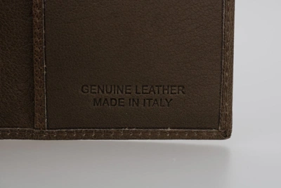 Shop Billionaire Italian Couture Leather Bifold Men's Wallet In Brown