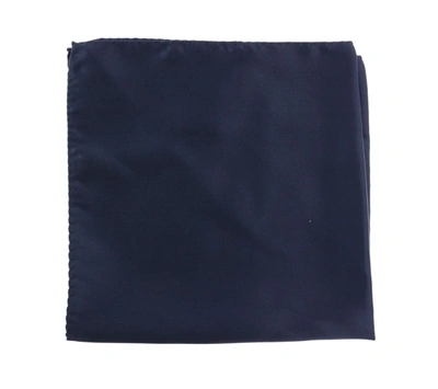 Shop Dolce & Gabbana 100% Silk Square Men Handkerchief Men's Scarf In Blue