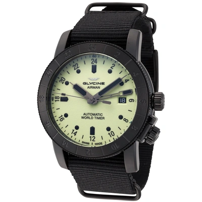 Shop Glycine Men's Airman 42 Gmt 42mm Automatic Watch In Black