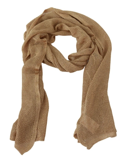 Gf Ferre' Brown Neck Wrap Winter Shawl Foulard Scarf In Brown