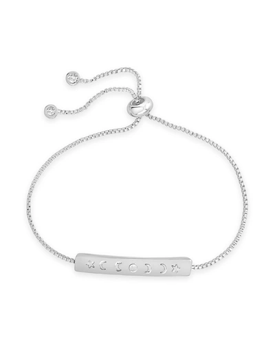 Shop Sterling Forever Moon Phase Slider Bracelet In Silver