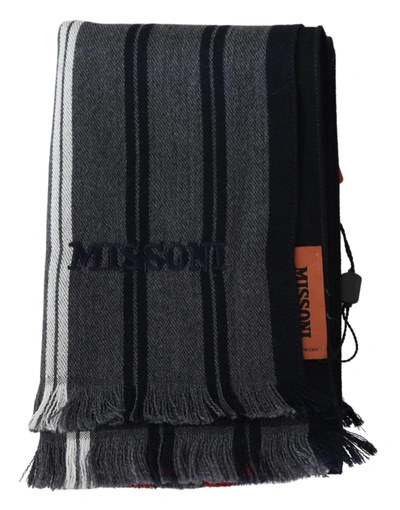 Shop Missoni Wool Striped Unisex Neck Wrap Shawl Men's Scarf In Multi