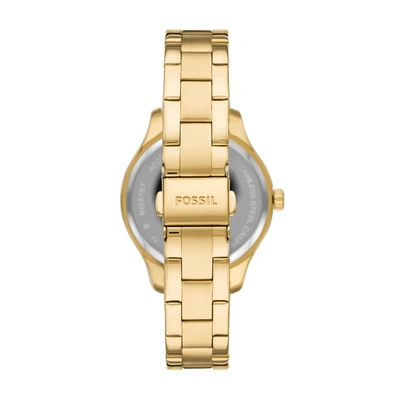 Shop Fossil Women's Rye Multifunction, Gold-tone Alloy Watch