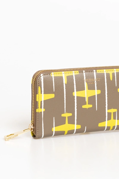 Shop Trussardi Leather Women's Wallet In Yellow