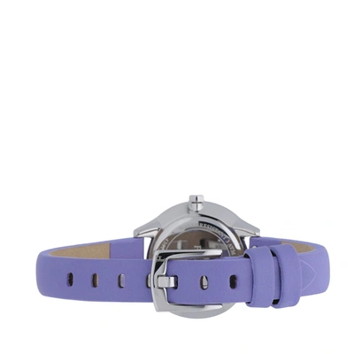 Shop Furla Women's Metropolis Lillac Dial Calfskin Leather Watch In Purple