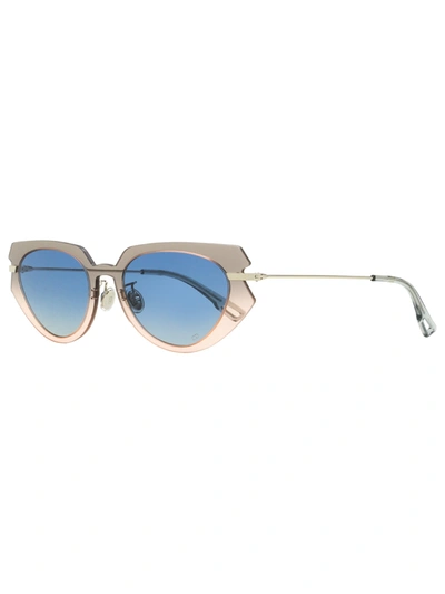 Shop Dior Women's Cateye Sunglasses Attitude 2 7hh84 Gray-pink/silver 53mm In Grey