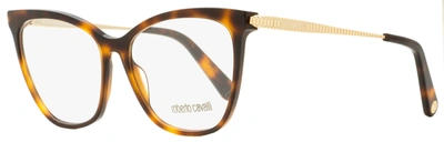 Shop Roberto Cavalli Women's Square Eyeglasses Rc5086 052 Havana/gold 55mm