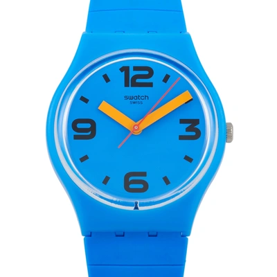 Shop Swatch Pepeblu 34mm Unisex Watch Gn251b In Blue