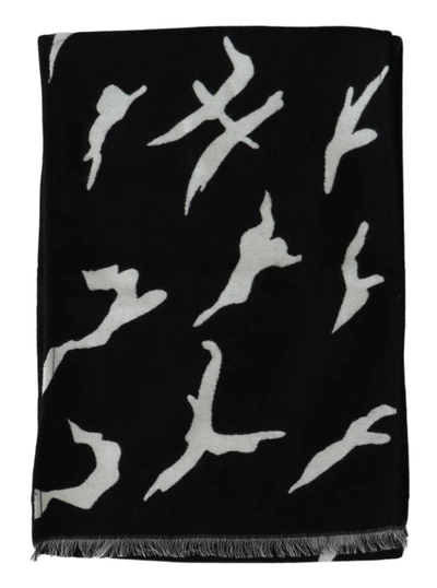 Shop Givenchy Wool Unisex Winter Warm Scarf Wrap Men's Shawl In Black