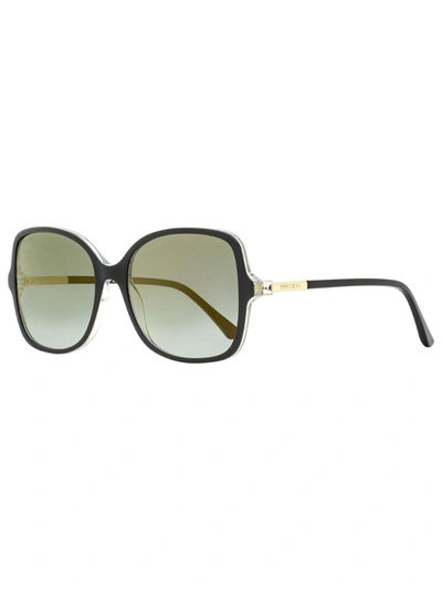 Shop Jimmy Choo Women's Square Sunglasses Judy/s 807fq Black/gold 57mm