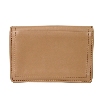 Shop Bottega Veneta Women's Coin Purse Leather Card Holder Wallet In Beige