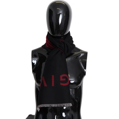Shop Givenchy Wool Unisex Winter Warm Wrap Scarf Men's Shawl In Black
