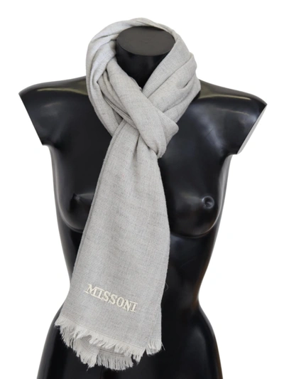 Shop Missoni Wool Knit Unisex Neck Wrap Men's Scarf In Black