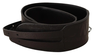 Shop Costume National Leather Double Buckle Women's Belt In Black