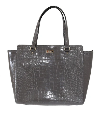 Shop Kate Spade Elissa Bristol Drive Croc Hand Women's Bag In Grey