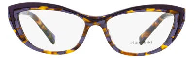Shop Alain Mikli Women's Danseuse Eyeglasses A03092 007 Violet Spotted Tortoise 56mm In Purple