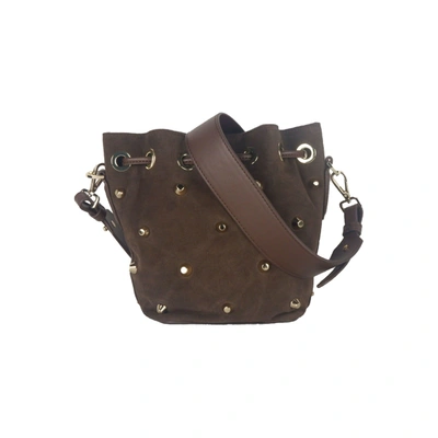 Shop Cavalli Class Calfskin Women's Handbag In Brown