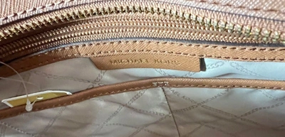 Shop Michael Kors Joey Arcon Mk Signature Tote Bag In Brown