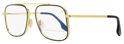 Shop Victoria Beckham Women's Navigator Eyeglasses Vb221 011 Gold/black 55mm