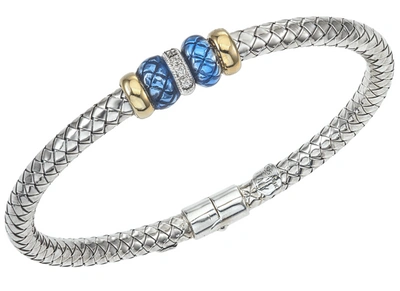 Shop Alisa Women's Sterling Silver & 18k Gold Bracelet In Blue