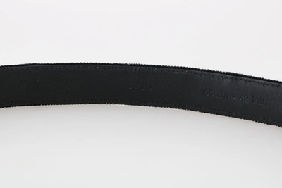 Shop Dolce & Gabbana Cotton Royal Bee Embroidery Men's Belt In Black