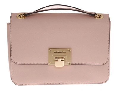 Shop Michael Kors Tina Leather Shoulder Women's Bag In Pink