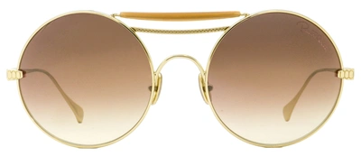 Shop Roberto Cavalli Women's Round Sunglasses Rc1137 32g Gold 58mm In Brown