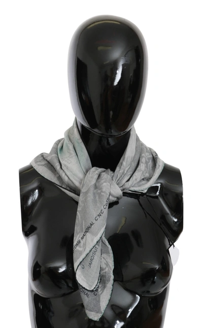 Shop Costume National Silk Shawl Foulard Wrap Women's Scarf In Black