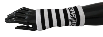 Shop Dolce & Gabbana 1 Psc Wool Arm Warmer Dgmillennials Women's Gloves In Black