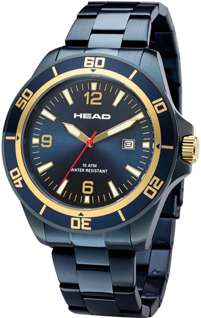 Shop Head Men's Rome 43.5mm Quartz Watch In Gold