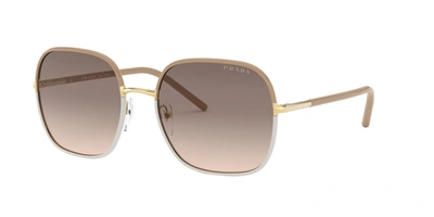 Shop Prada Pr 67xs 09g3d0 Square Sunglasses In Beige